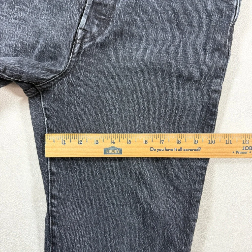 Levis‎ Premium Big E Ribcage Straight Ankle Jeans Womens 31 Washed Black